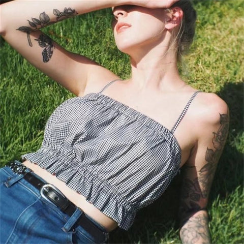 black and white tank