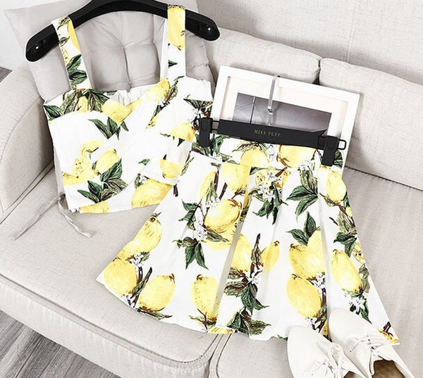 The Skirt Sets Single Breast Short Tank Top
