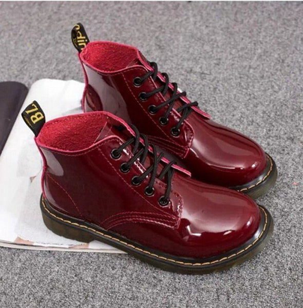 The Lace Up Ankle Leather Boots