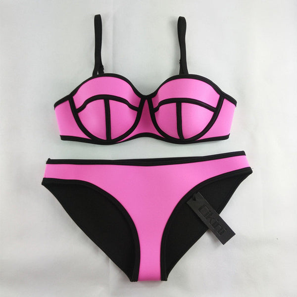 The Neoprene Bikinis.