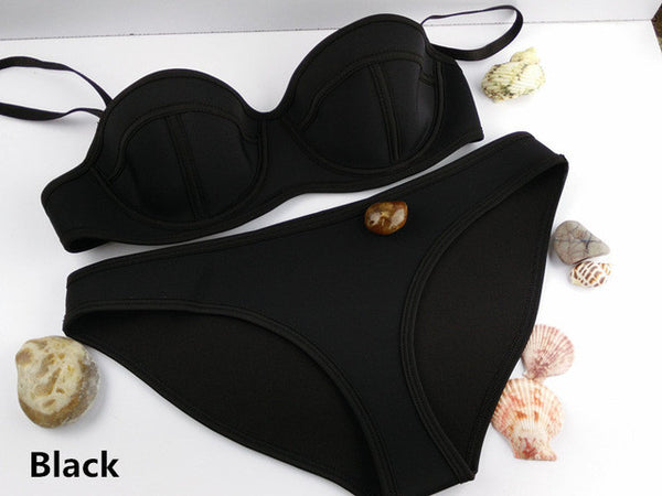 The Neoprene Bikinis.