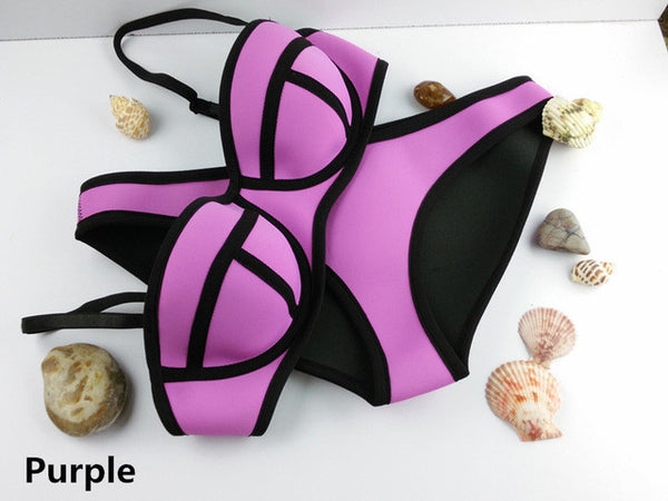 The Neoprene Bikinis.