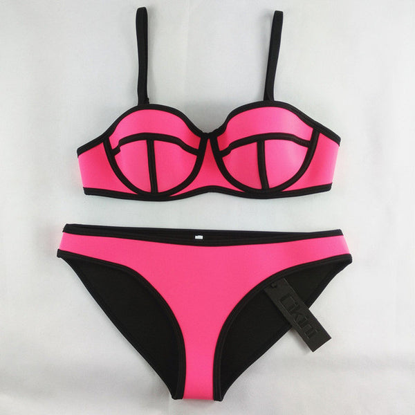 The Neoprene Bikinis.