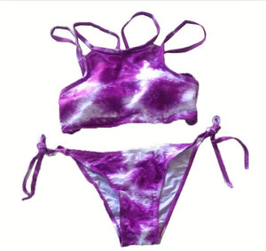 The Tie Dye Swimwear Crop Top