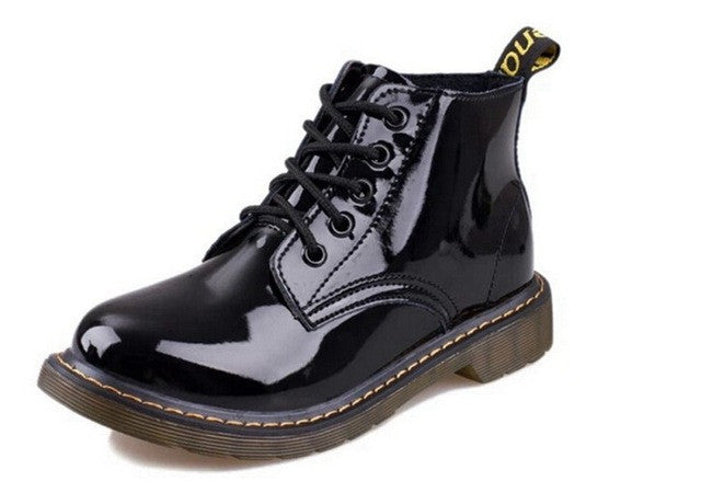 The Lace Up Ankle Leather Boots