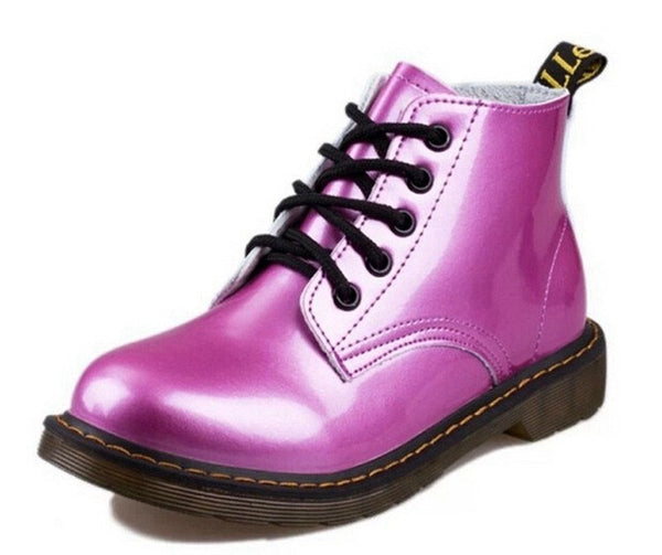 The Lace Up Ankle Leather Boots