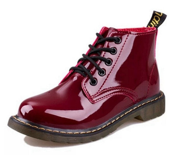The Lace Up Ankle Leather Boots