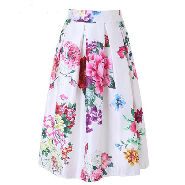 The Peony Floral Butterfly Midi Skirts