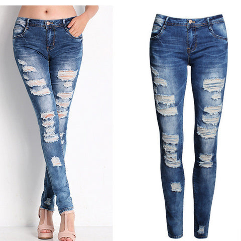 The foot hole pencil jeans pants