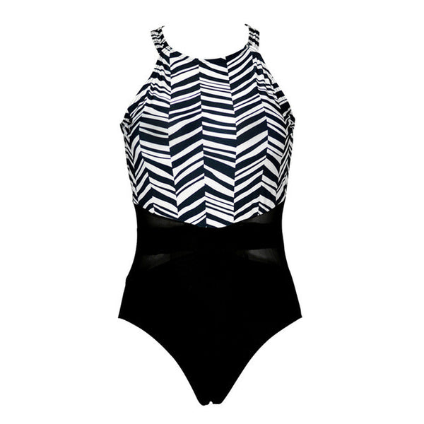 The Monokini Black White Printed One Piece