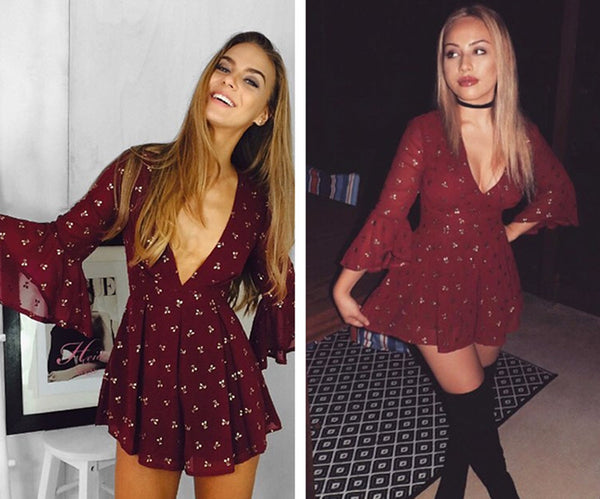 The Red Elegant Jumpsuit Romper.