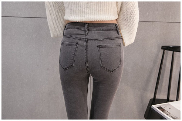 The Casual Denim Skinny Trousers
