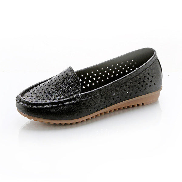 Ballet Flats Style Leather Shoes