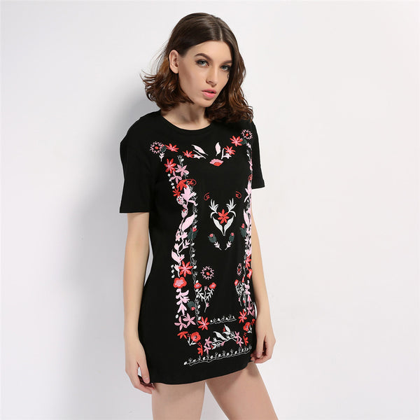 The Floral Embroidery Jacquard Dress