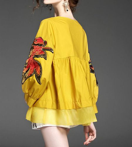 The Fish Embroidery Sequin Long