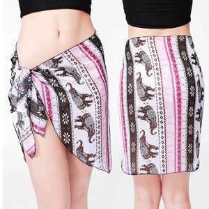The print skirts Women Beach Cover Up.