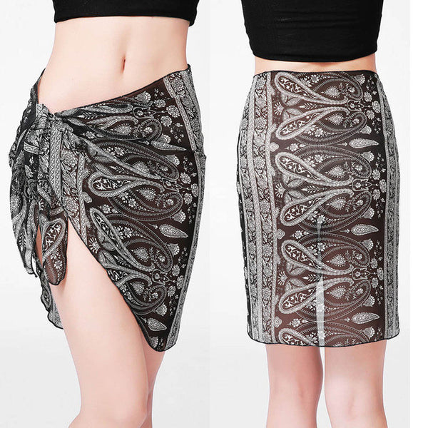 The print skirts Women Beach Cover Up.