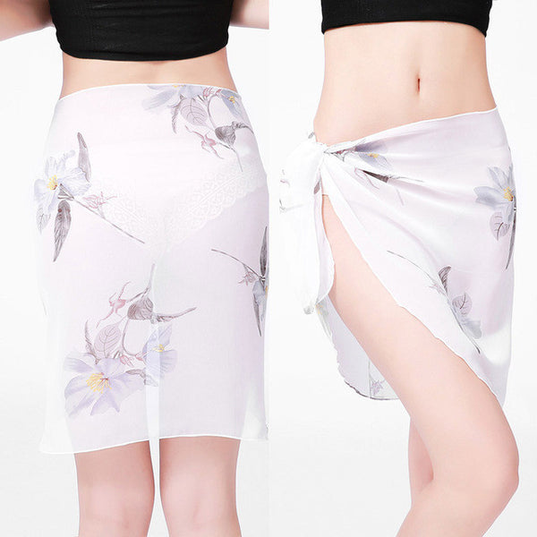 The print skirts Women Beach Cover Up.