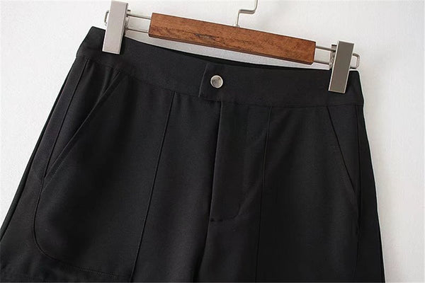 The V-Neck Blouse And Shorts