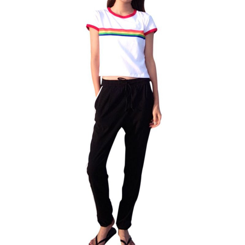 Rainbow Stripe T shirt