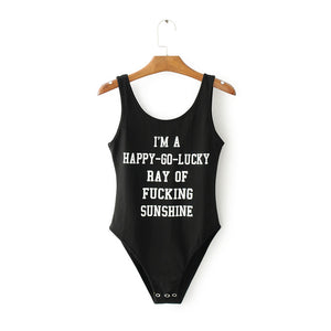 The letter print bodysuit.