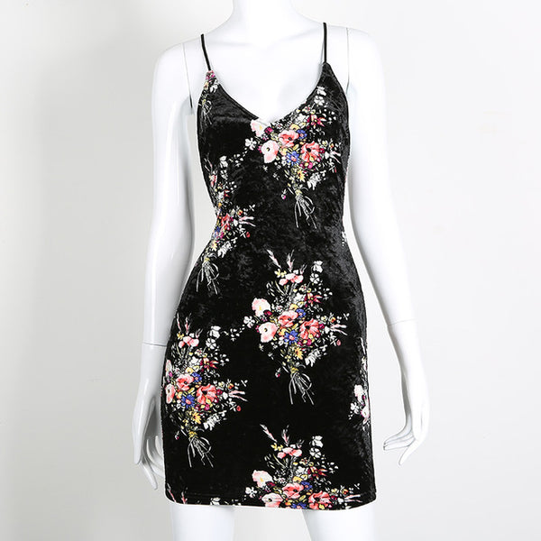 The gold diamond floralharness dress