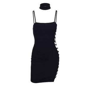 The Side See Through Hollow Out Club Dresses.