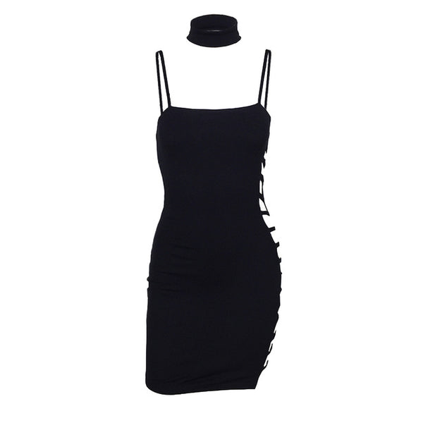 The Side See Through Hollow Out Club Dresses.