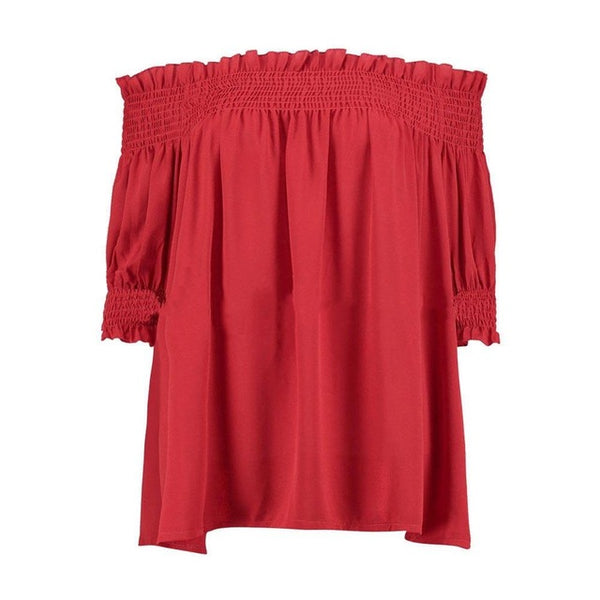 The Half Sleeve Off Sholder Femme Tops