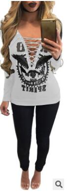 The v hollow out t-shirts dress.
