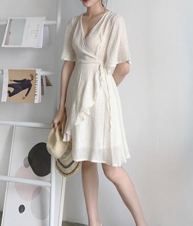 The Knee-length White Dress