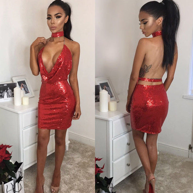 The Short Red silk Dress.