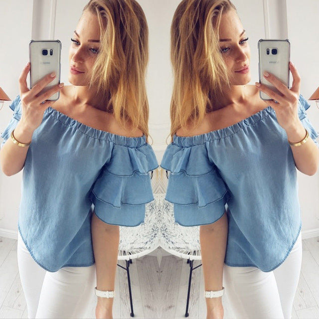 The Short Sleeve Off-shoulder Shirt