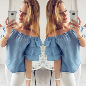 The Short Sleeve Off-shoulder Shirt