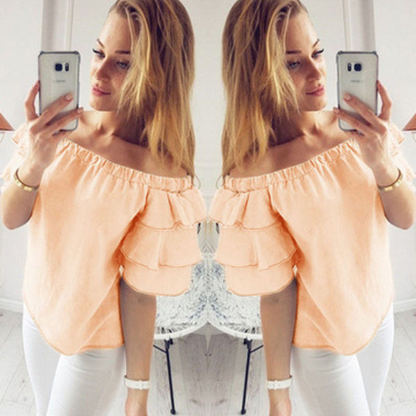 The Short Sleeve Off-shoulder Shirt