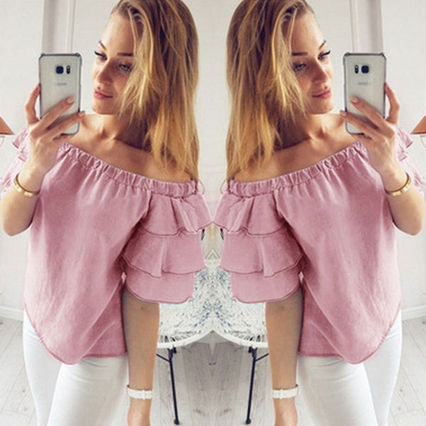 The Short Sleeve Off-shoulder Shirt