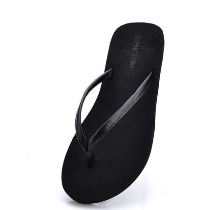 genuine leather flip flop flat casual shoes