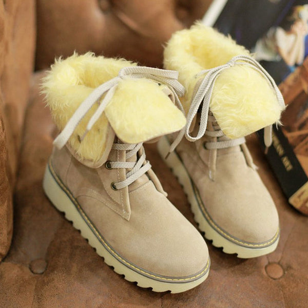 The Heel Ankle Lace Up Winter Shoes.