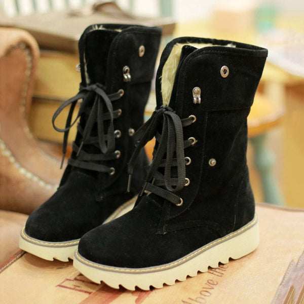 The Heel Ankle Lace Up Winter Shoes.