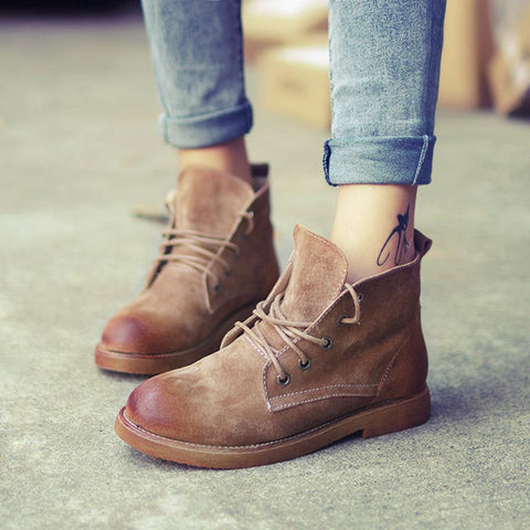 Genuine Leather Laced boots