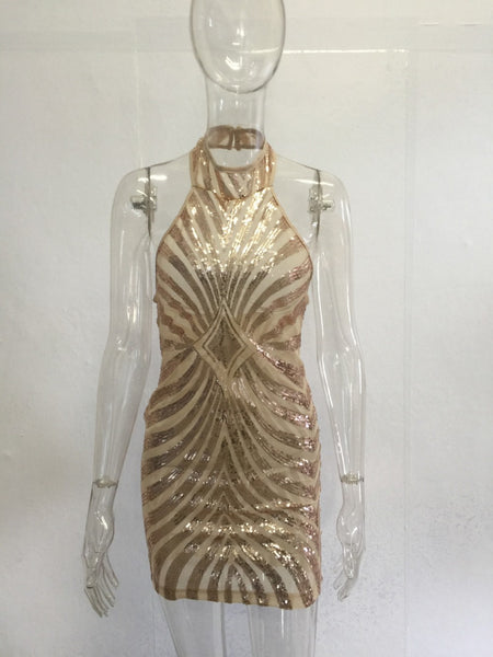 Bandage  Sequined Outfits Dress