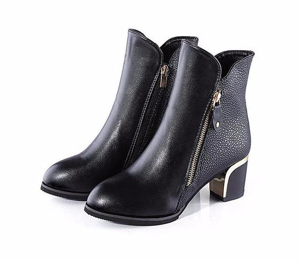 Brio Leather ladies ankle boots