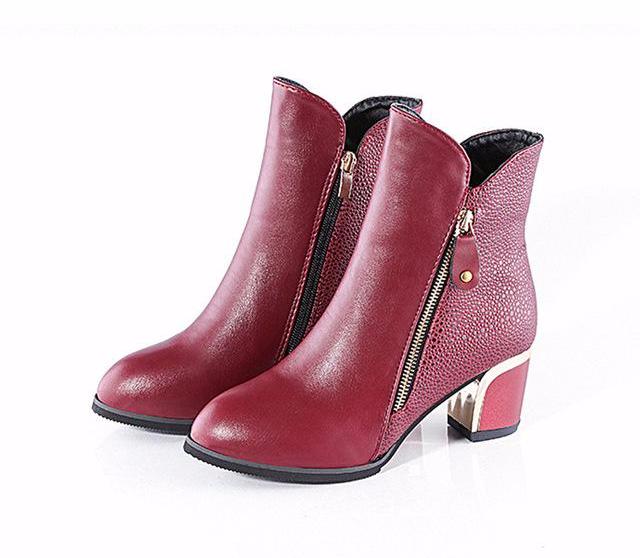 Brio Leather ladies ankle boots