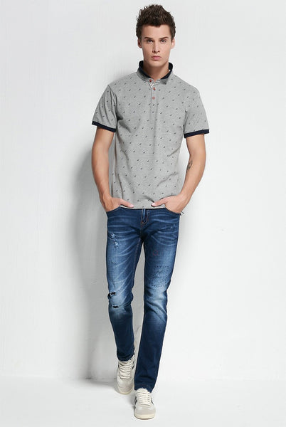 The ripped fit biker jeans