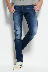 The ripped fit biker jeans