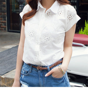 The Sweet Embroidered Flower Blouse
